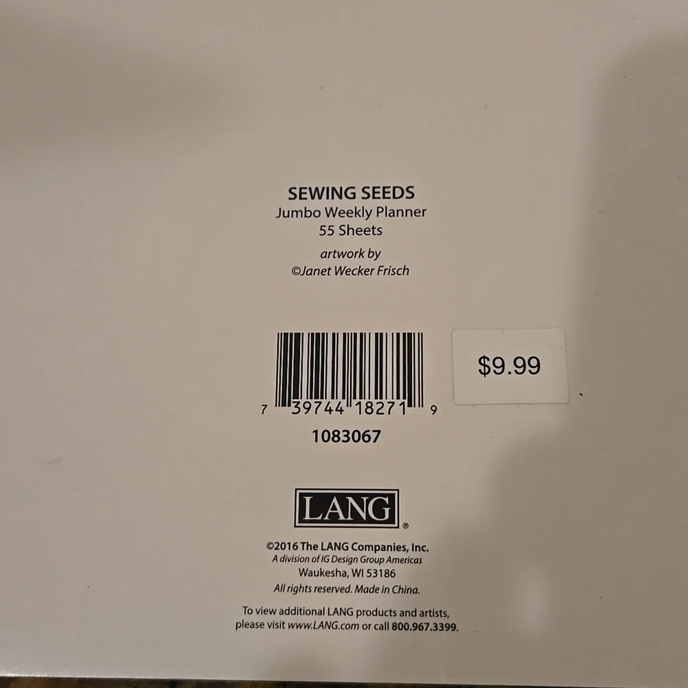 Jumbo weekly planner